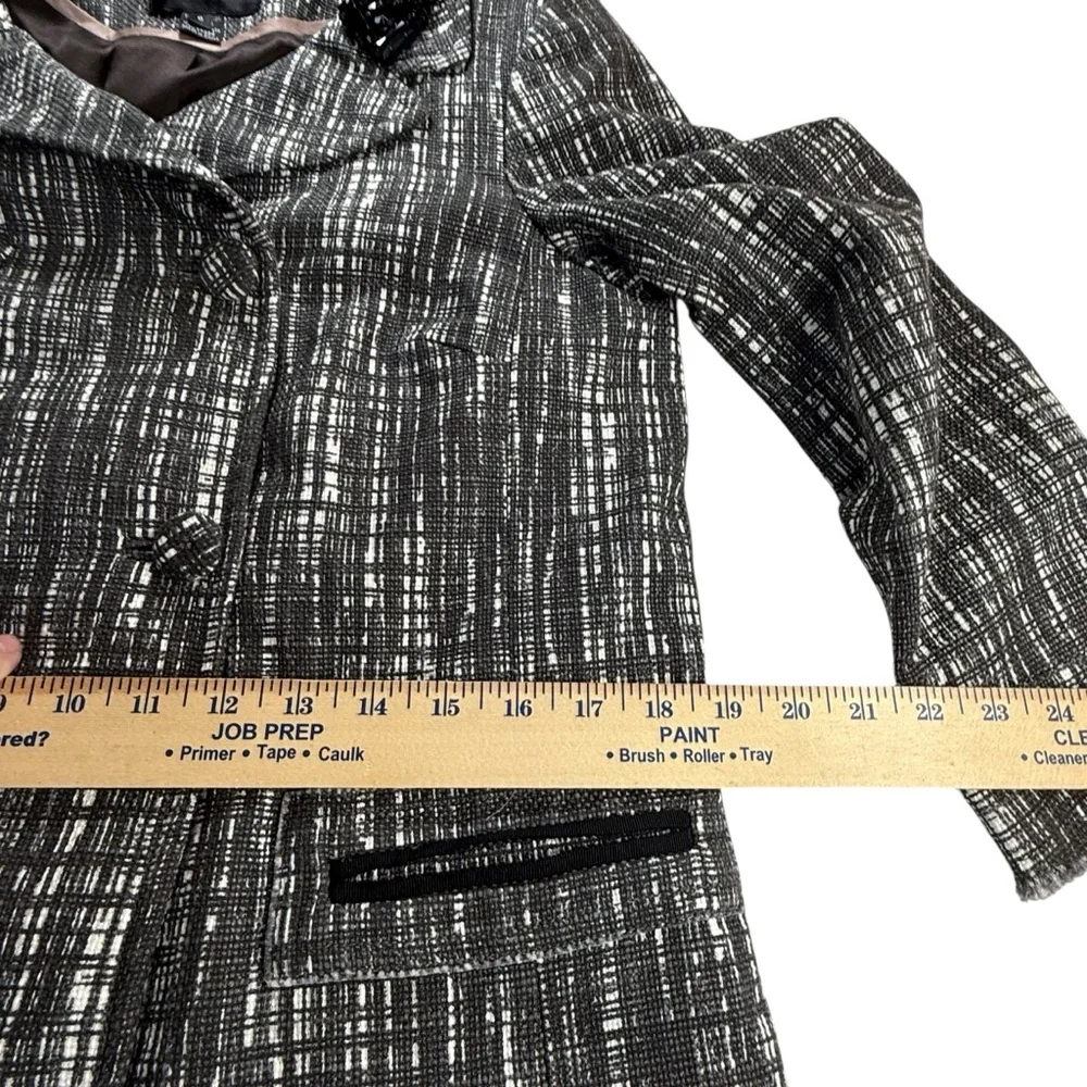 J.Crew Collection Tweed Contessa jeweled black and white Blazer‎ size 6 - Picture 10 of 15